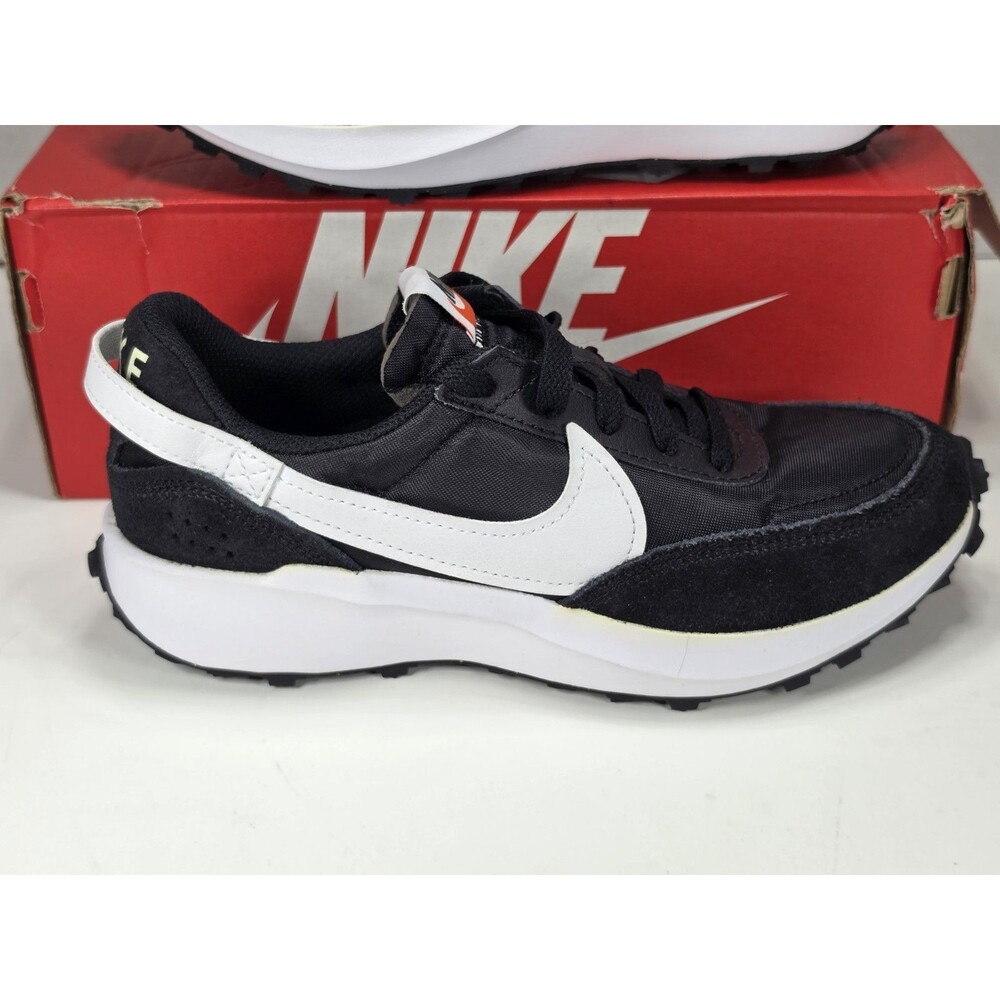 Nike Women's Size 5.5 Waffle Debut Shoes, Black/White-Orange-Clear, DH9523-002 - Picture 2 of 8